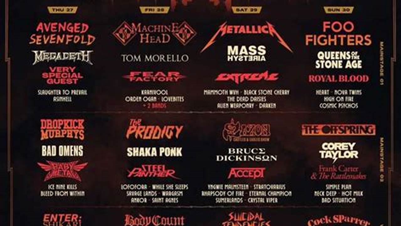 Participation Lineup For 2024 Hellfest