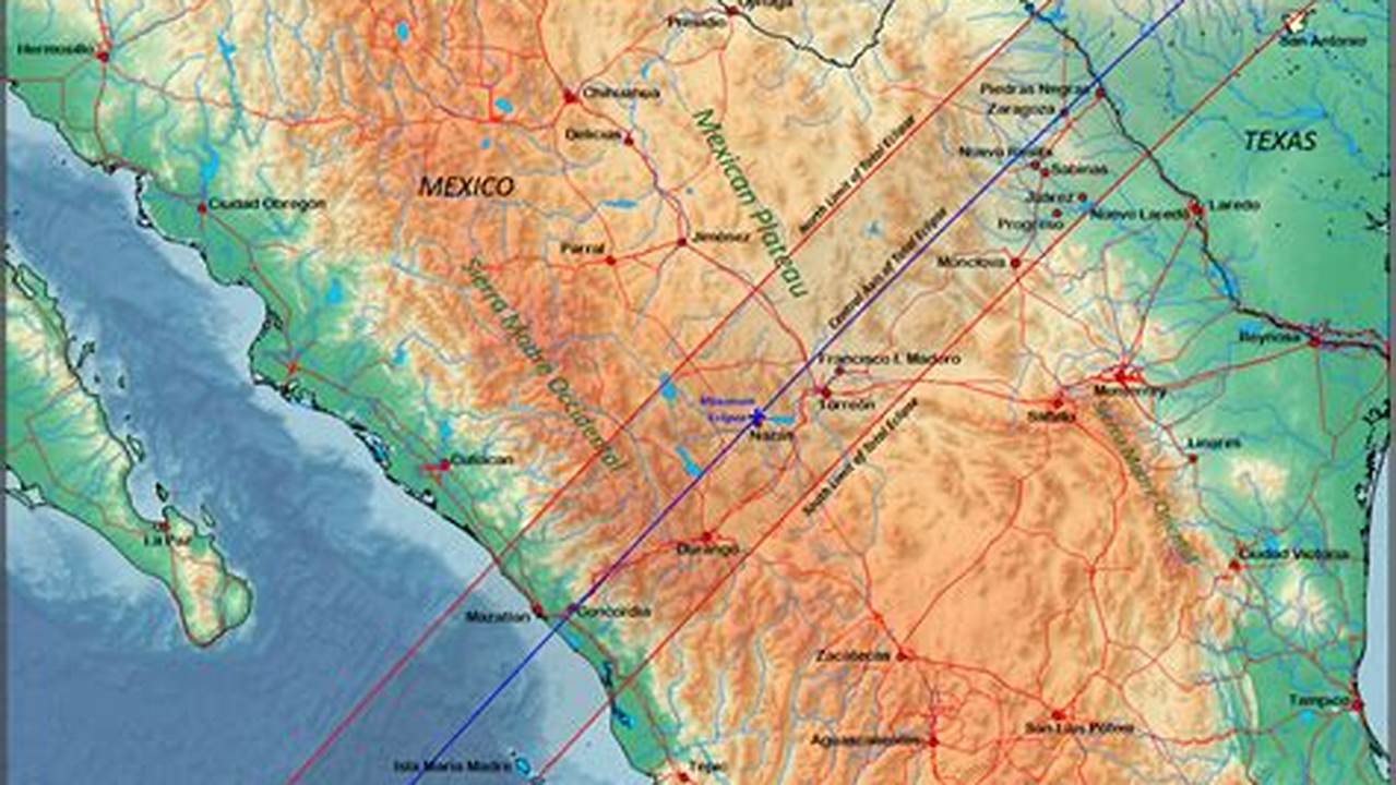 Path Of Total Eclipse 2024 Mexico