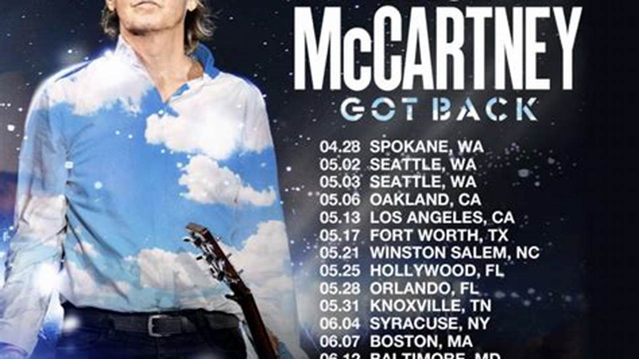 Paul Mccartney Got Back Tour 2024