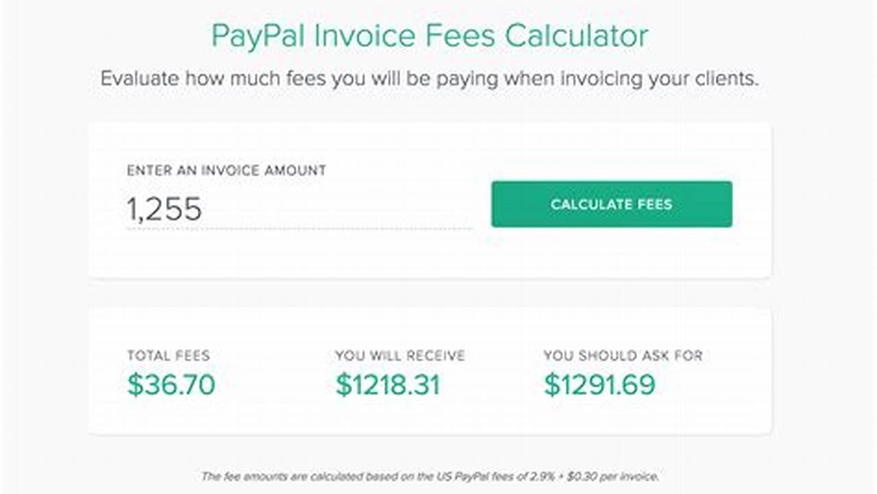 Paypal Fees 2024 Calculator