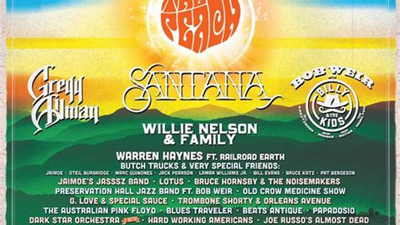 Peach Music Festival Lineup 2024