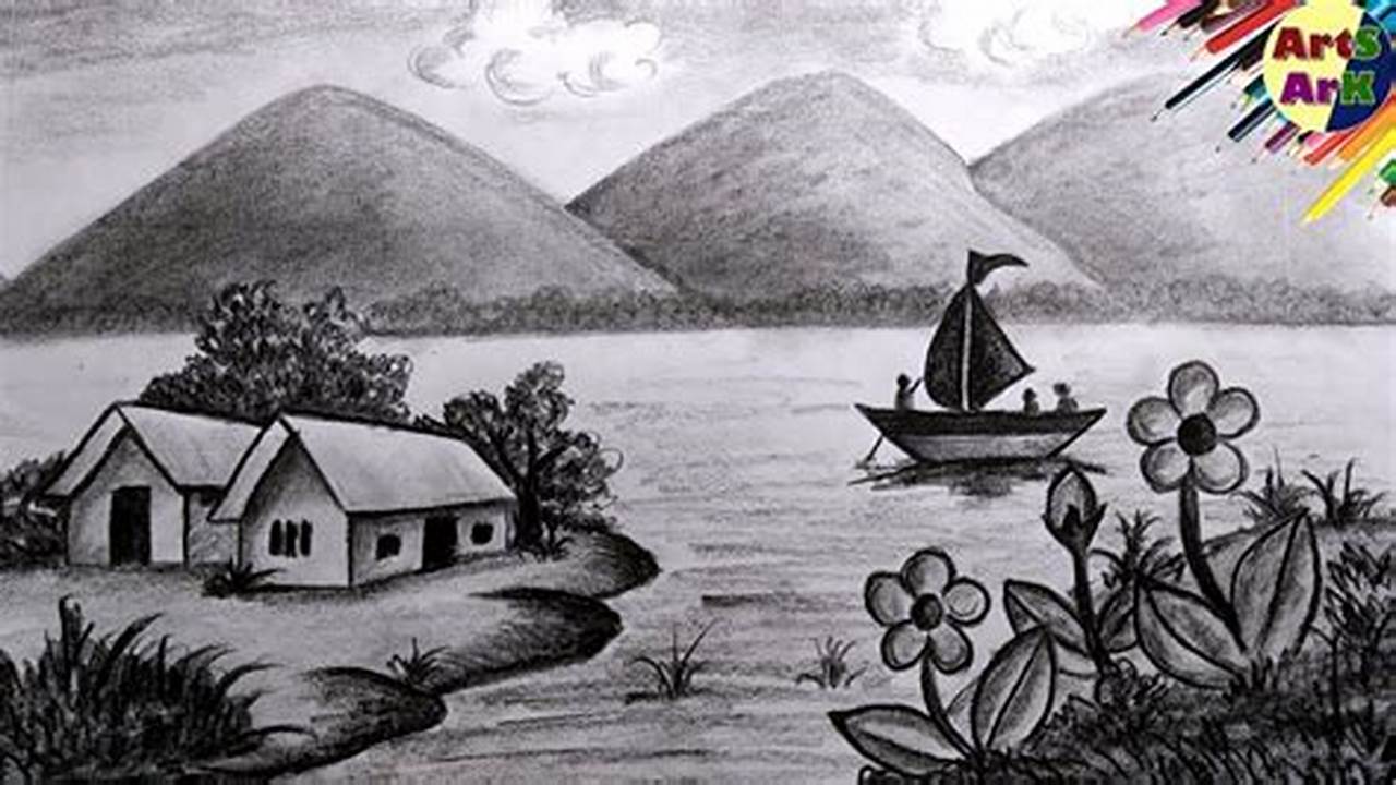 Pencil Shading Drawings Scenery: A Comprehensive Guide for Beginners
