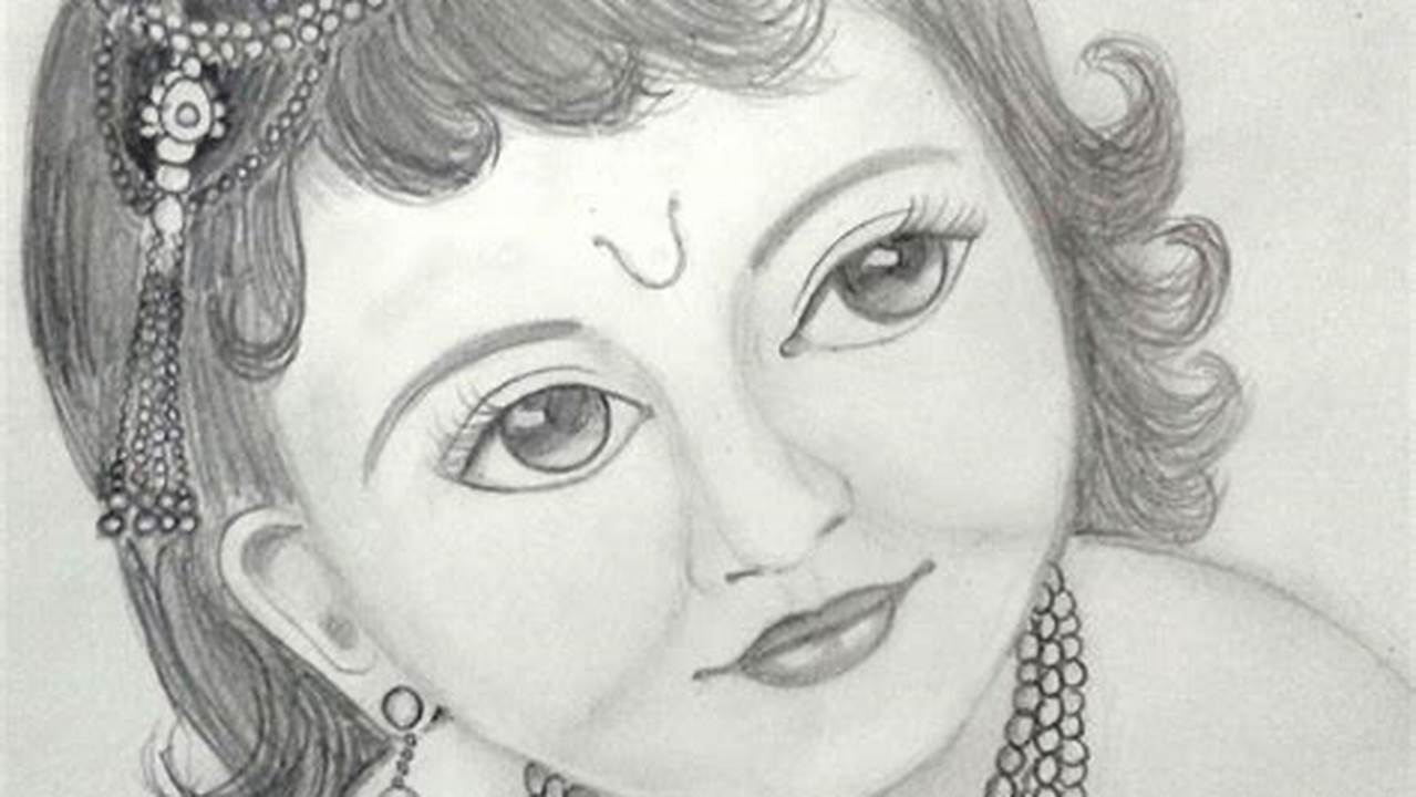 Pencil Shading of Krishna