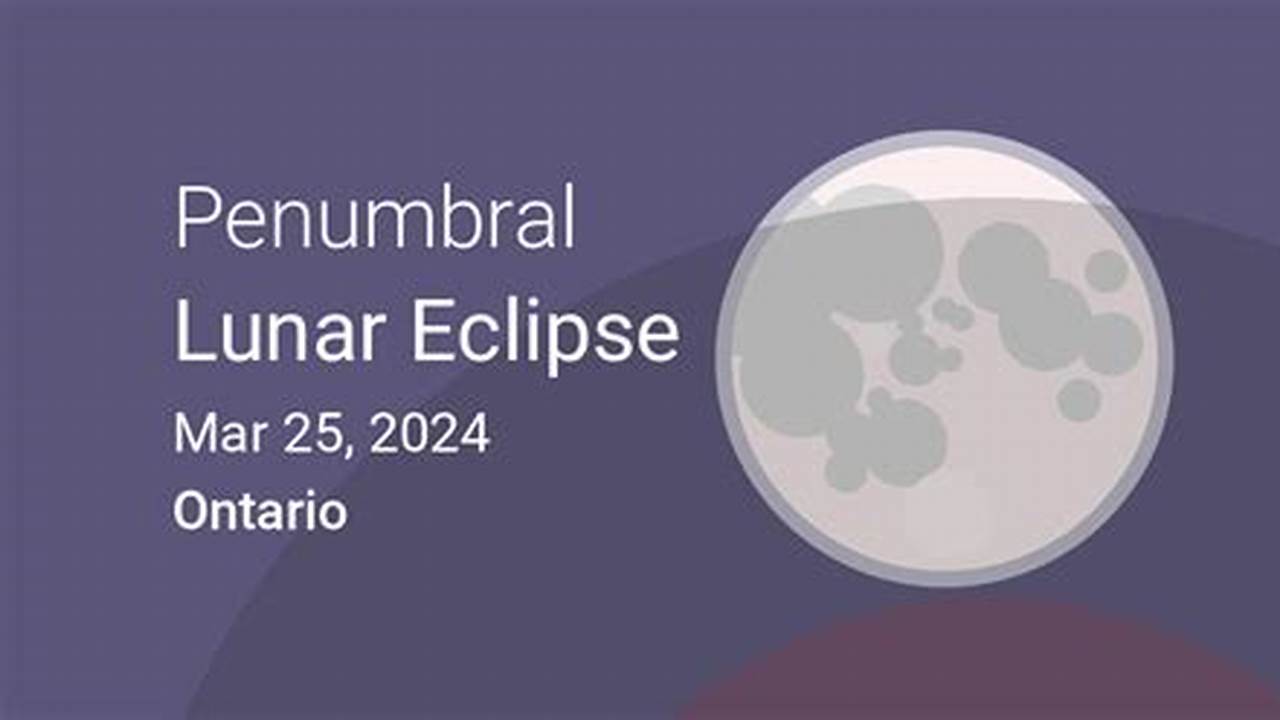 Penumbral Lunar Eclipse, In Ontario, Canada., 2024