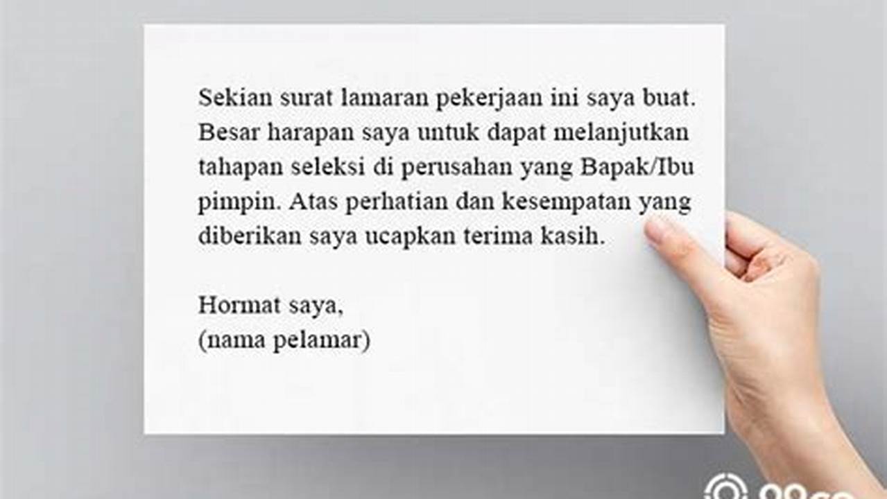 Penutup, Contoh Surat