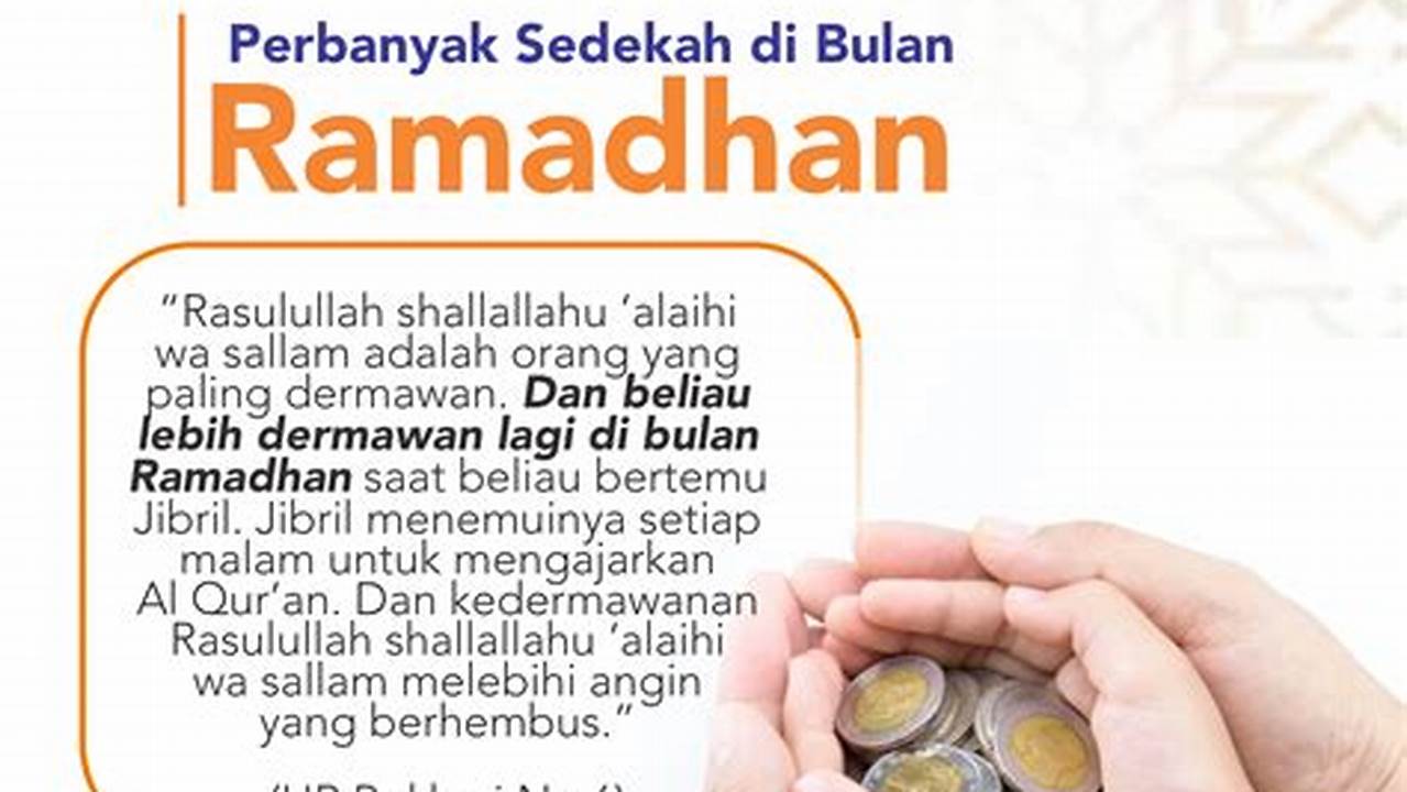 Perbanyak Sedekah, Ramadhan