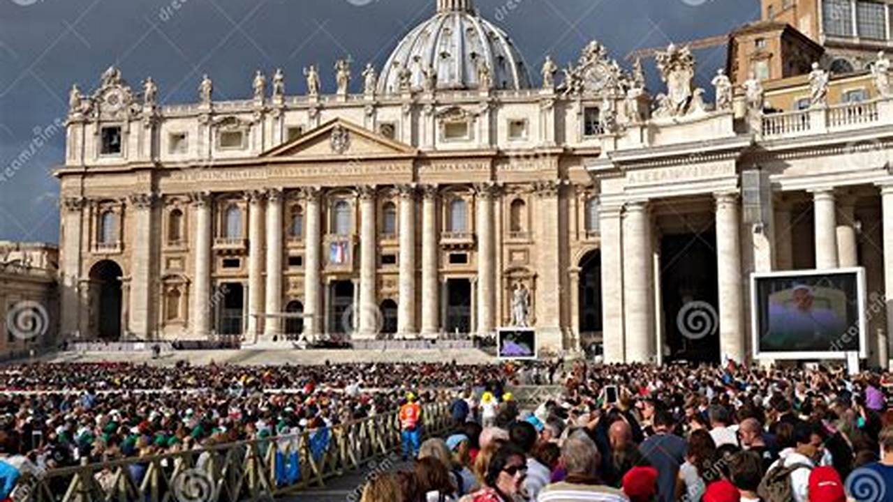 Peter&#039;s Square Before His Weekly General Audience At The Vatican March 13,., 2024