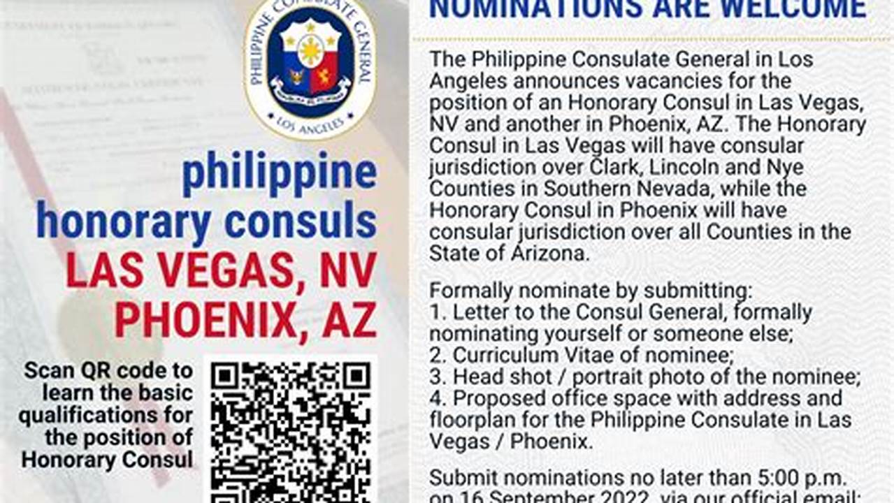 Philippine Consulate Las Vegas 2024 Schedule