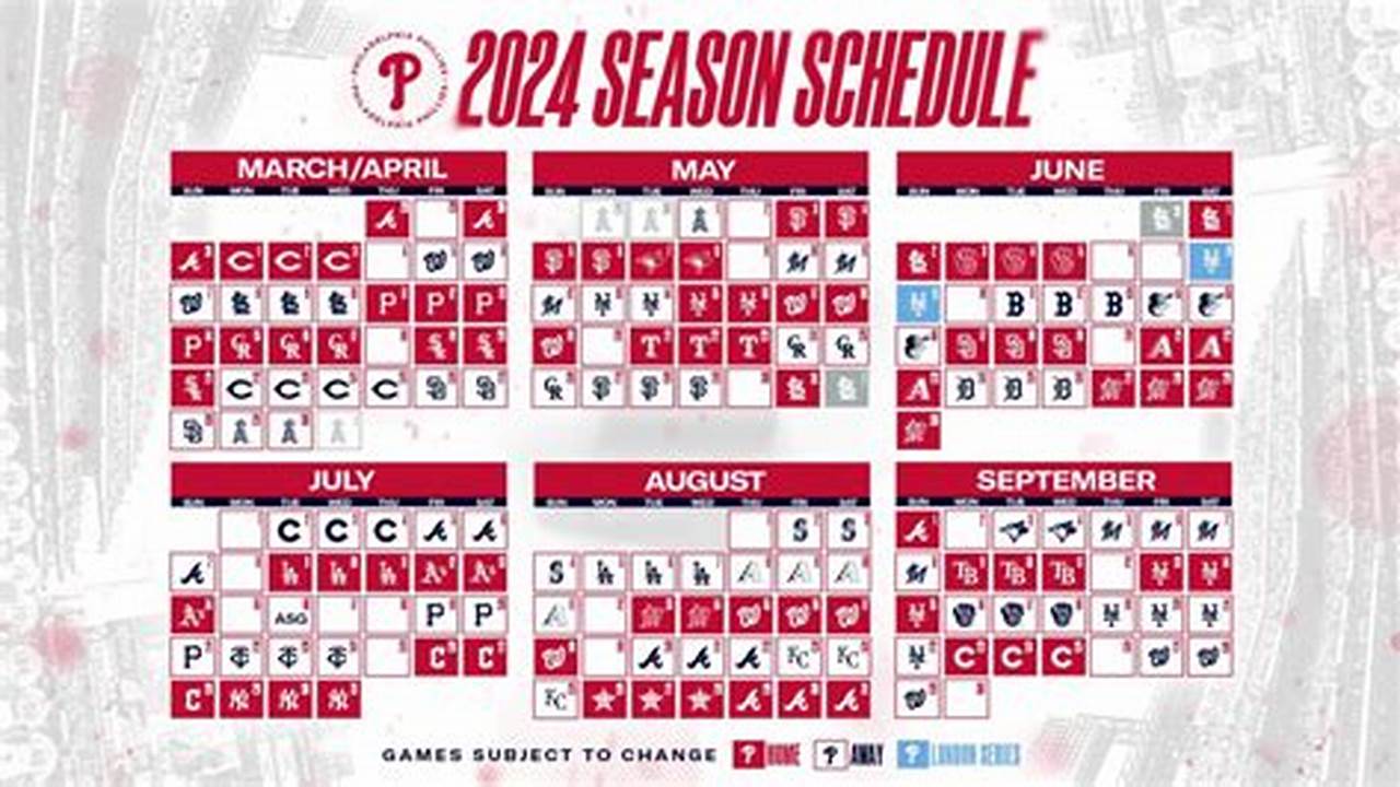 Phillies Promotional Schedule For 2024 Mlb Season, 2024