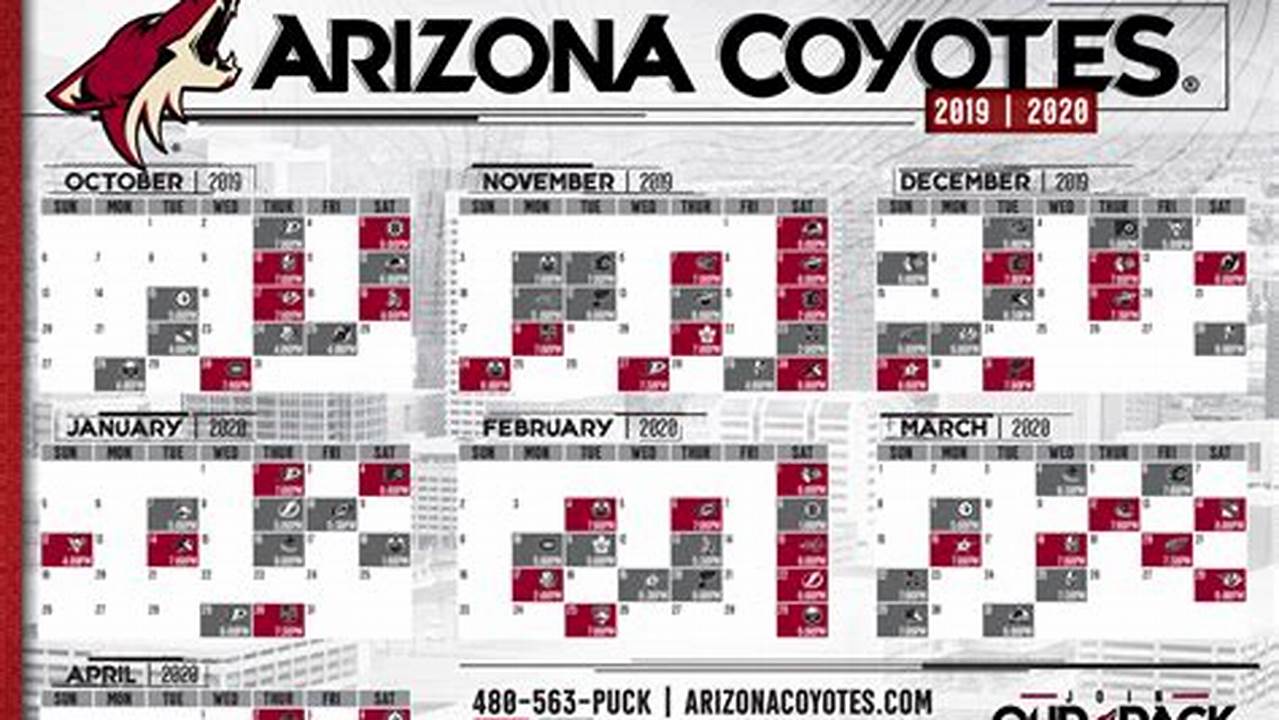 Phoenix Coyotes Schedule 2024-24