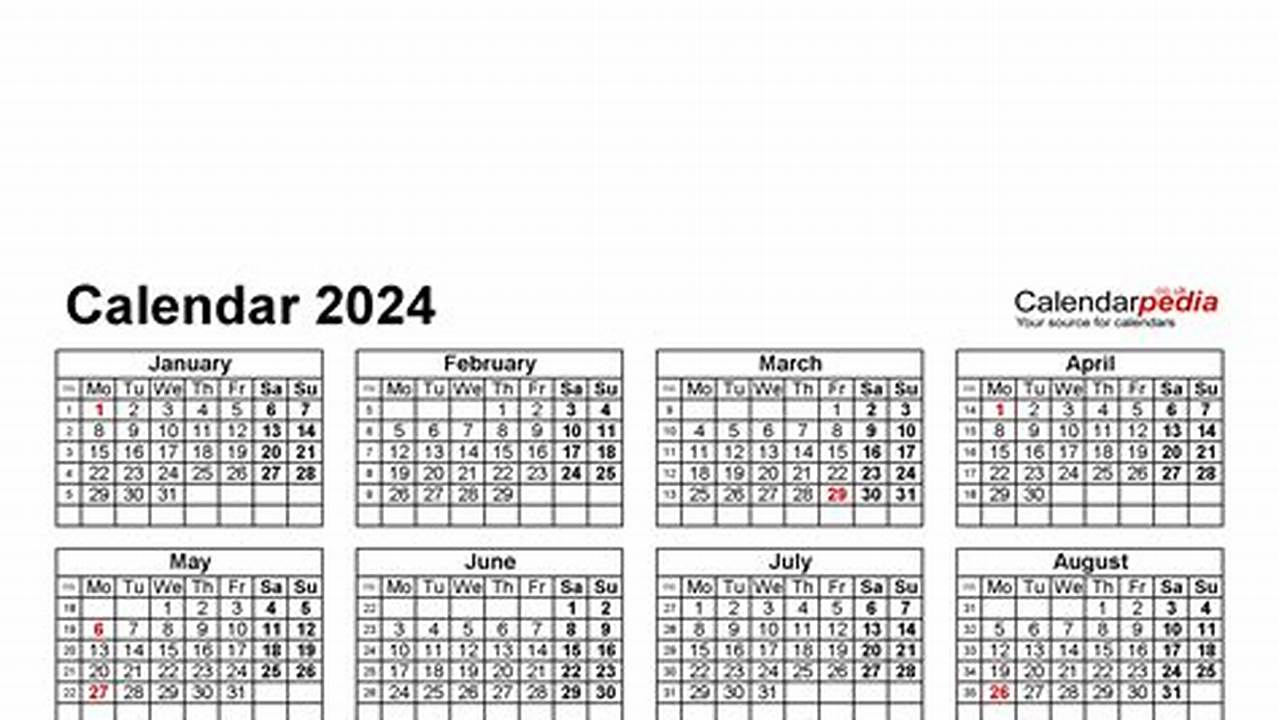 Photo Calendar Template 2024 Free