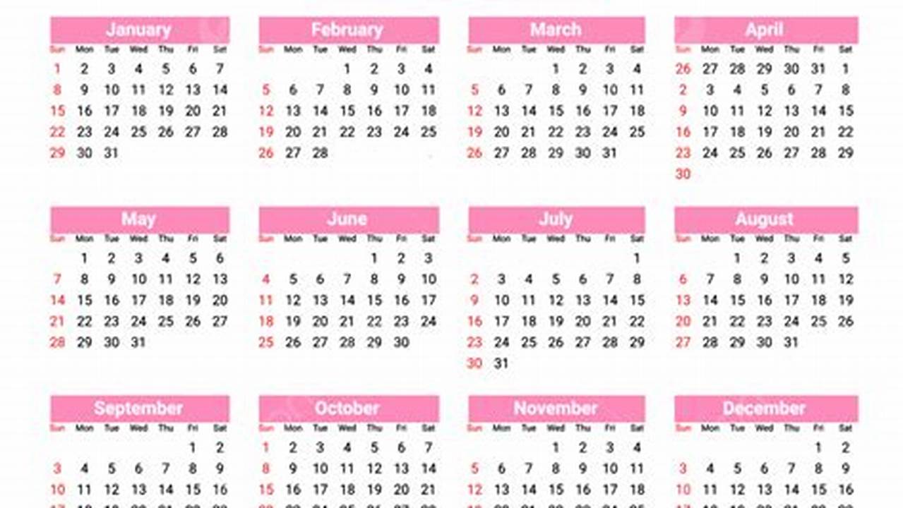 Pink Singer Calendar 2024