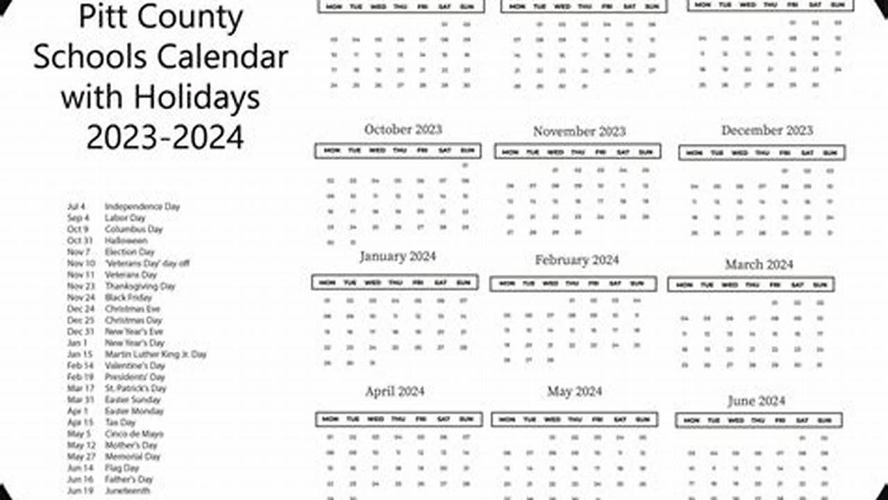 Pitt County Schools Calendar 2024-25lendar 2024 25 Year