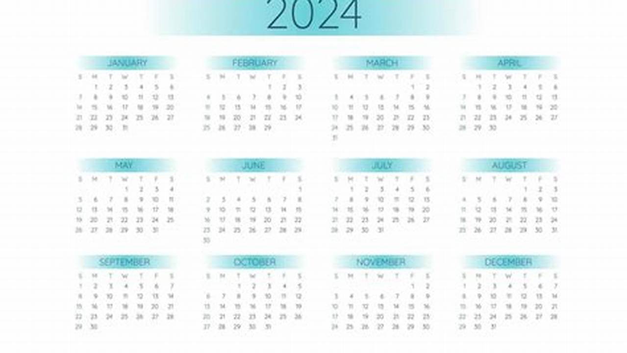 Pocket Calendar 2024 Vector