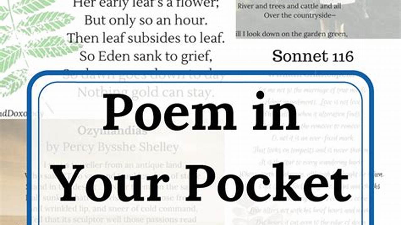 Poem In Your Pocket Drawings Pdf., 2024