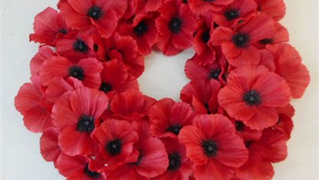 Poppy Wreaths On Remembrance Day., 2024