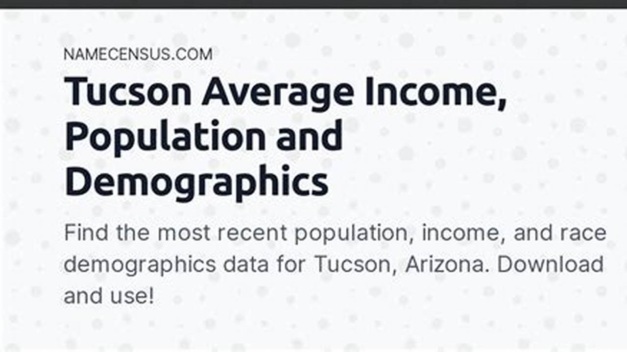 Population Of Tucson 2024