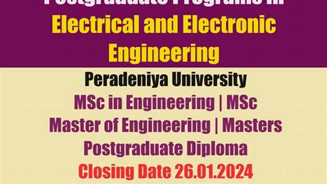 Postgraduate Program In Electrical And Electronic Engineering., 2024