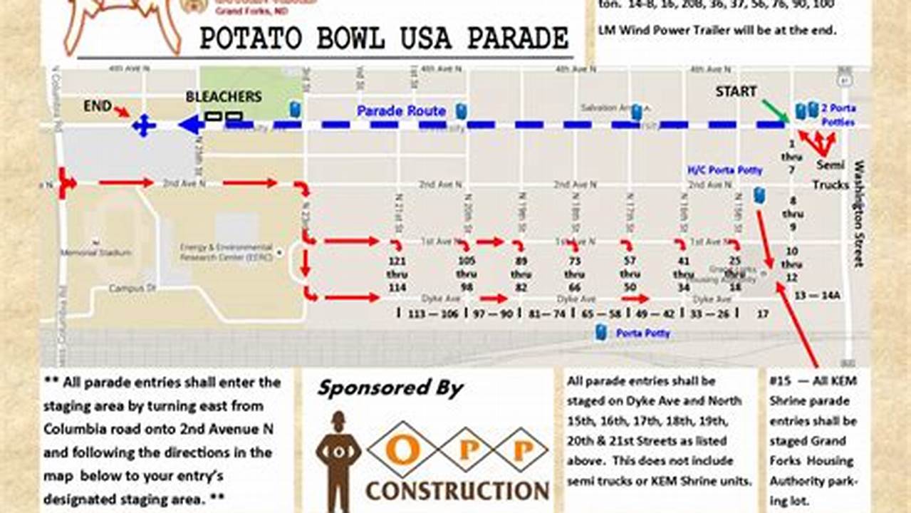 Potato Bowl Parade Route 2024