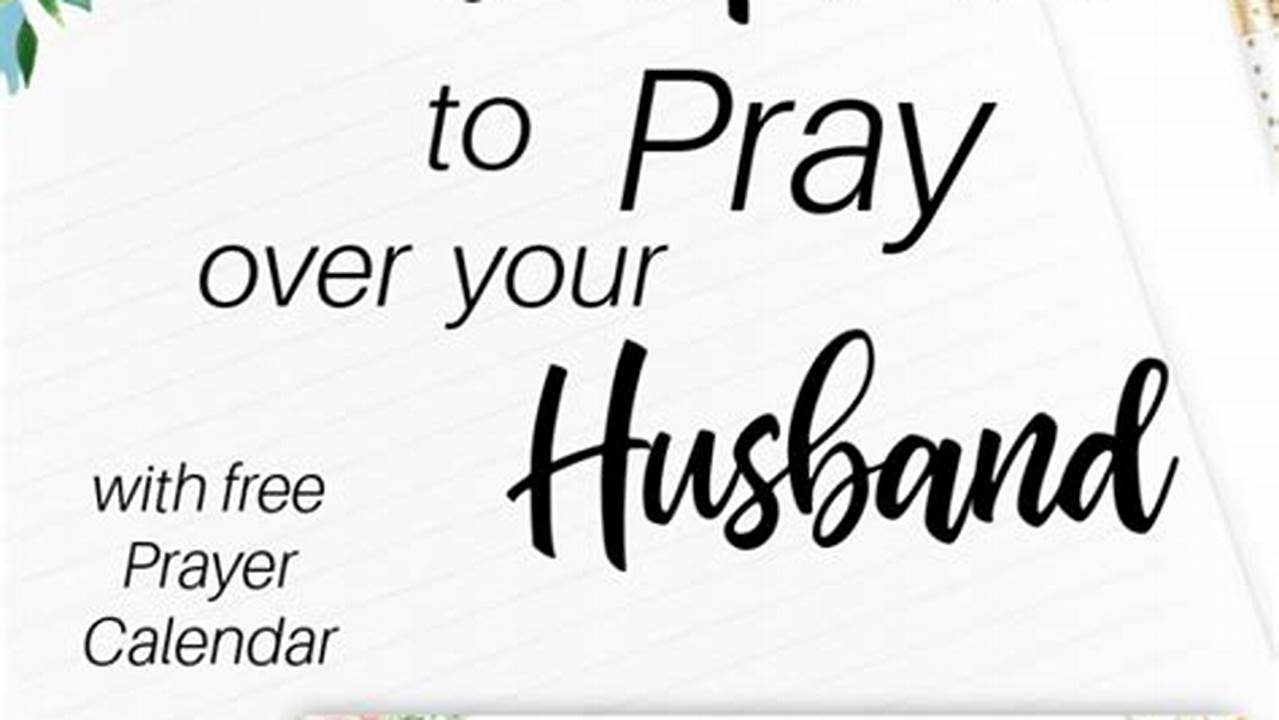 Praying For Your Husband Calendar