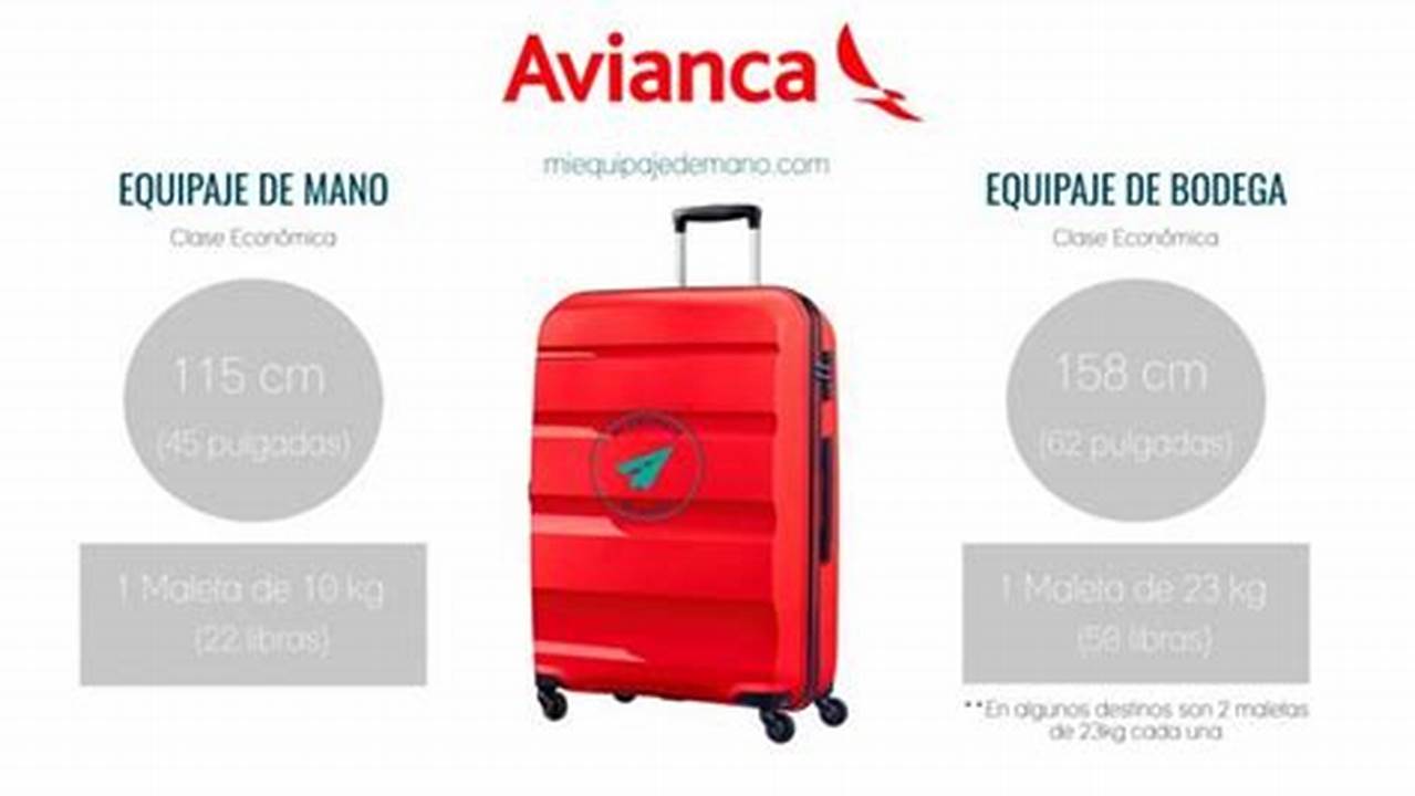 Precio Maleta Extra Avianca 2024