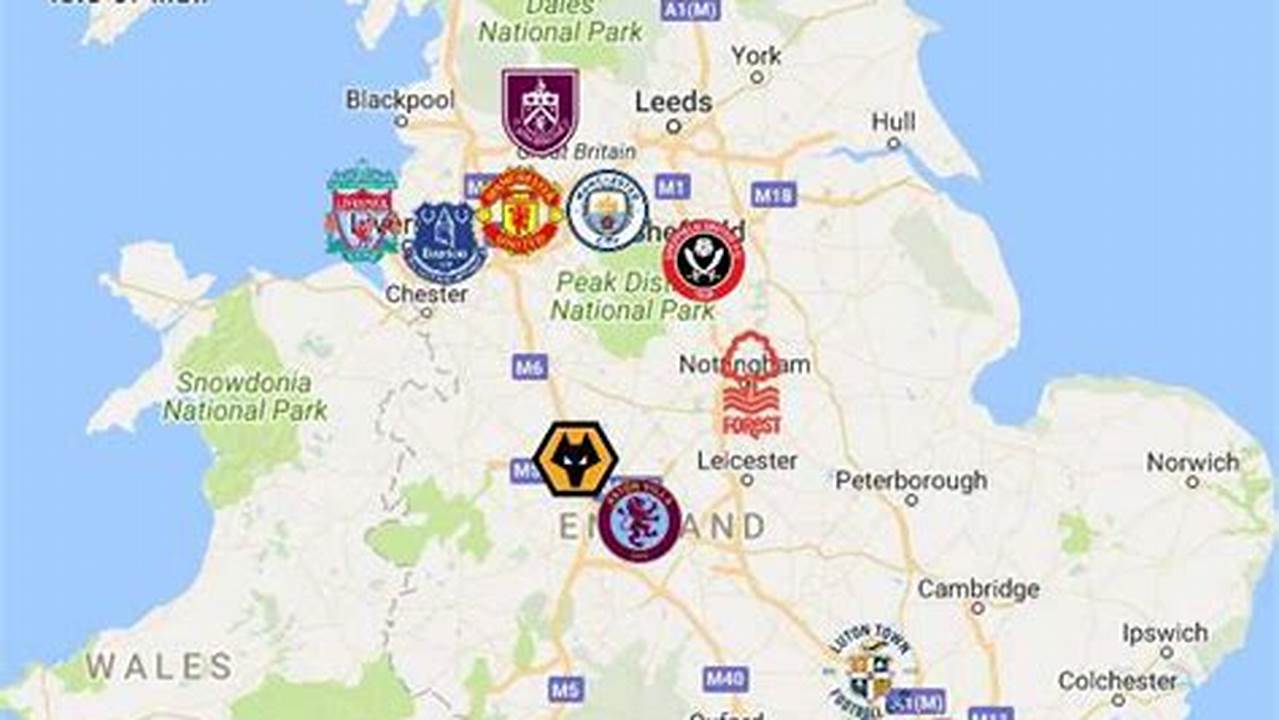 Premier League Team Map 2024