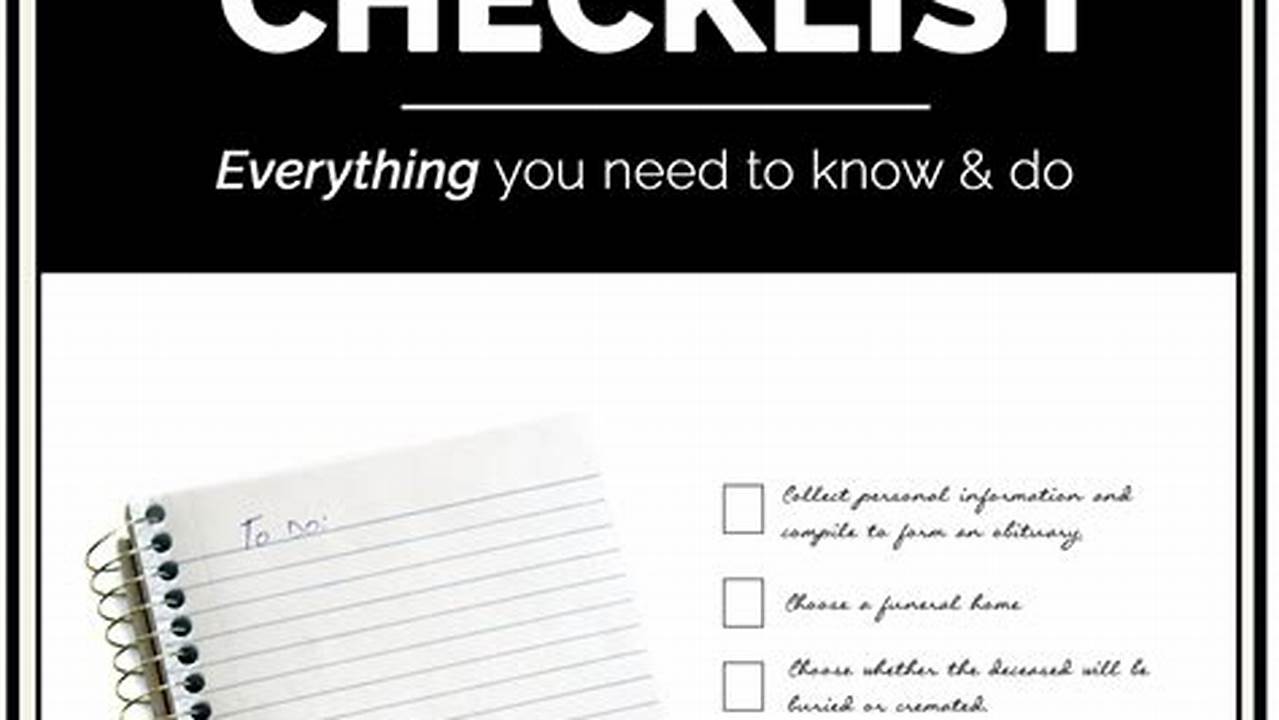 Prepare Funeral Planning Checklist Online