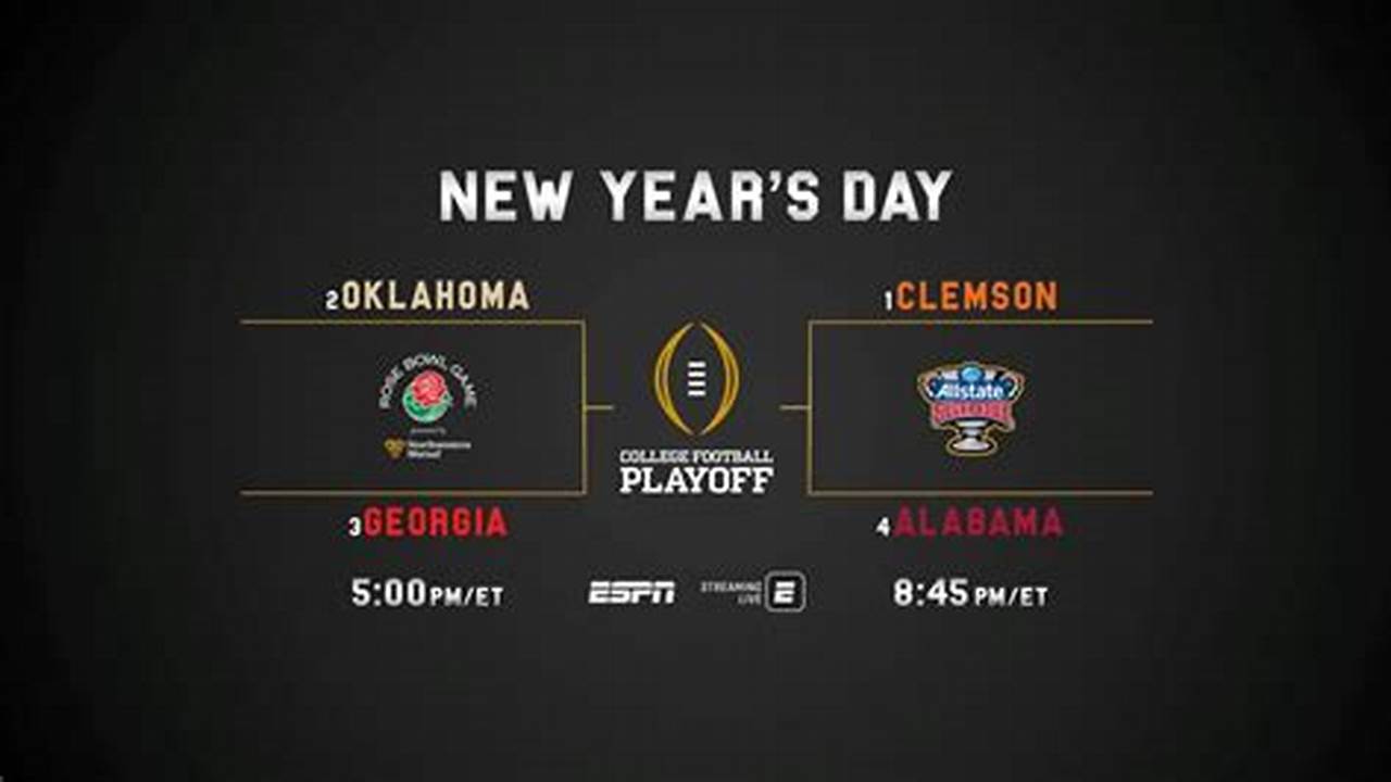 Previewing The Ratings For The College Football Playoff Semifinals, Which Are Back On New Year’s Day This Season., 2024