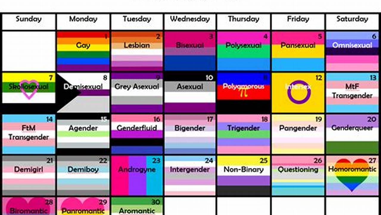 Pride Days Calendar 2024