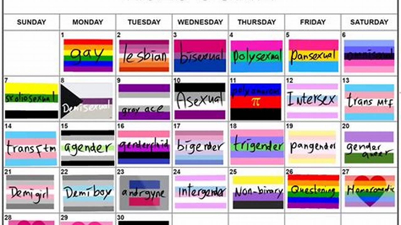 Pride Month Calendar June 2024