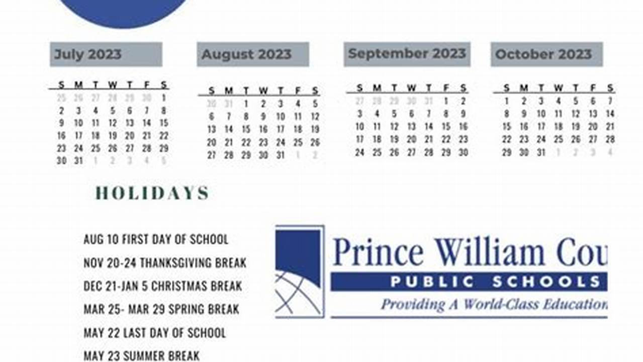 Prince William Public School Calendar 2024-23