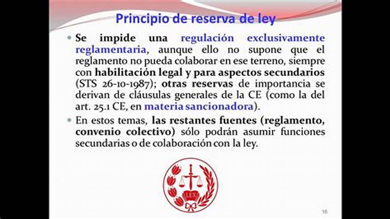 Principio De Reserva De Ley En Materia Administrativa