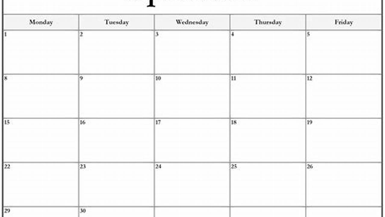 Printable April 2024 Calendar Monday Startup