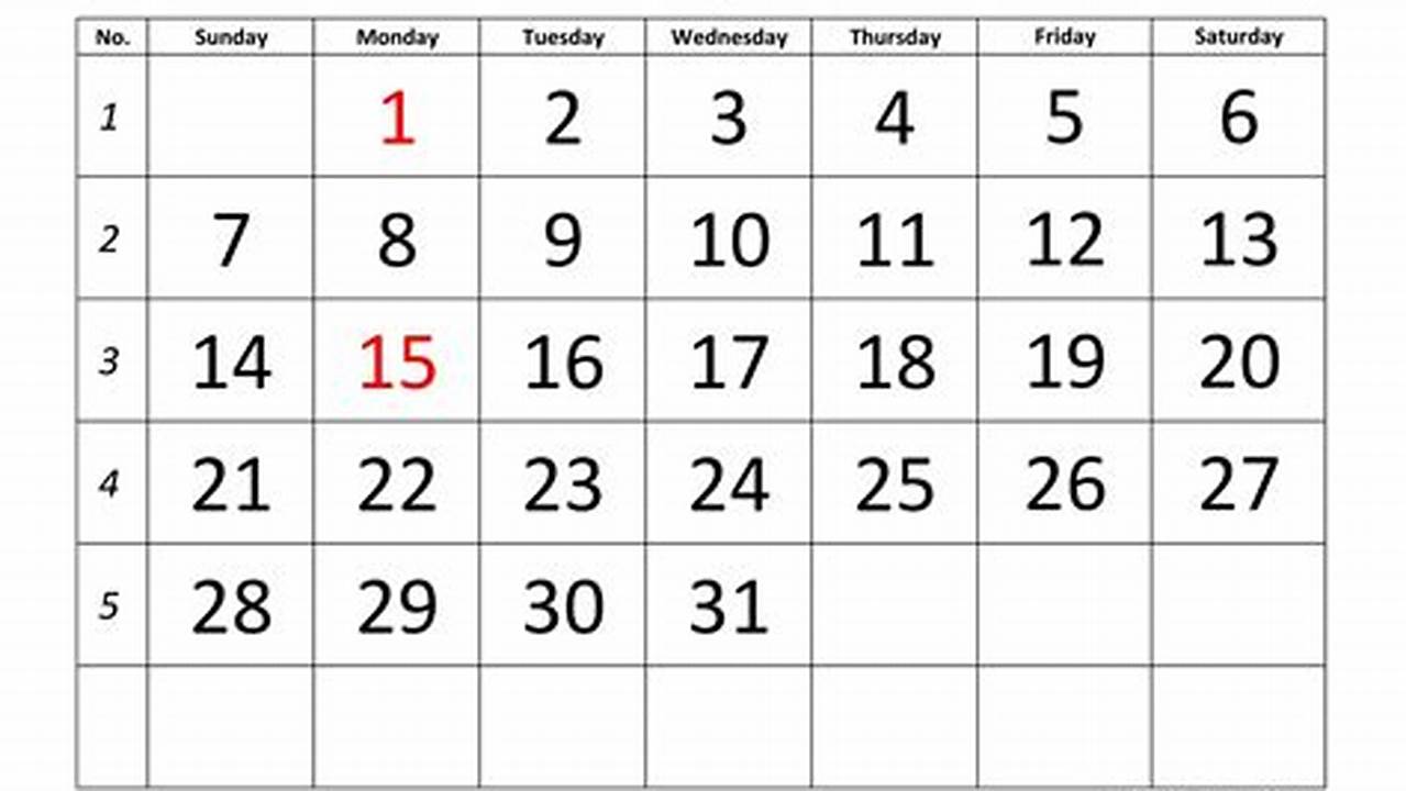 Printable Calendar 2024 Monthly Free Download