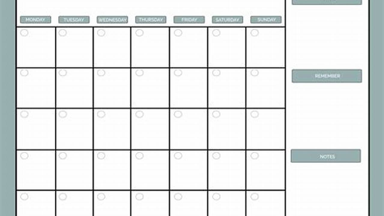 Printable Calendar 2024 Monthly Planner 2024
