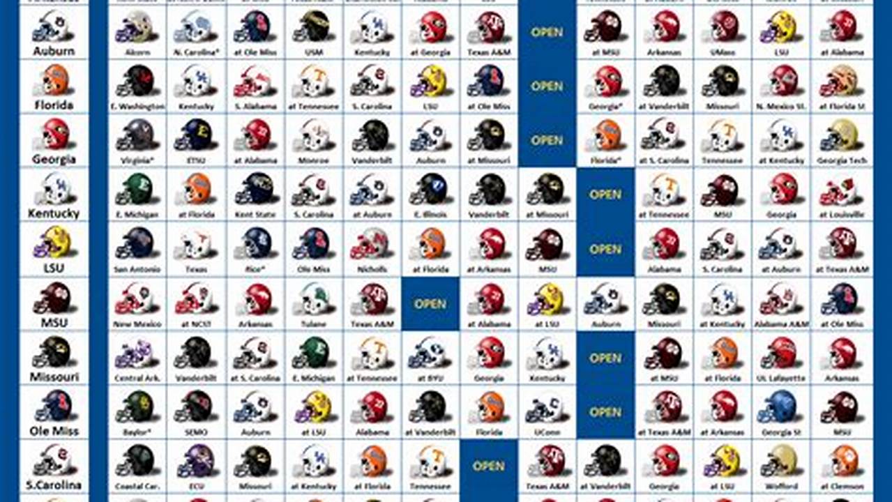 Printable College Football Schedule 2024