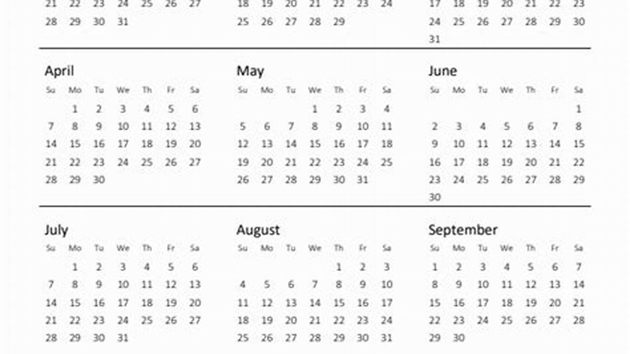 Printable Full Year 2024 Calendar