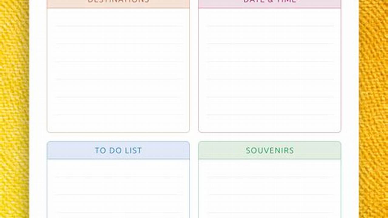 Printable Itinerary Template: Plan Your Perfect Trip