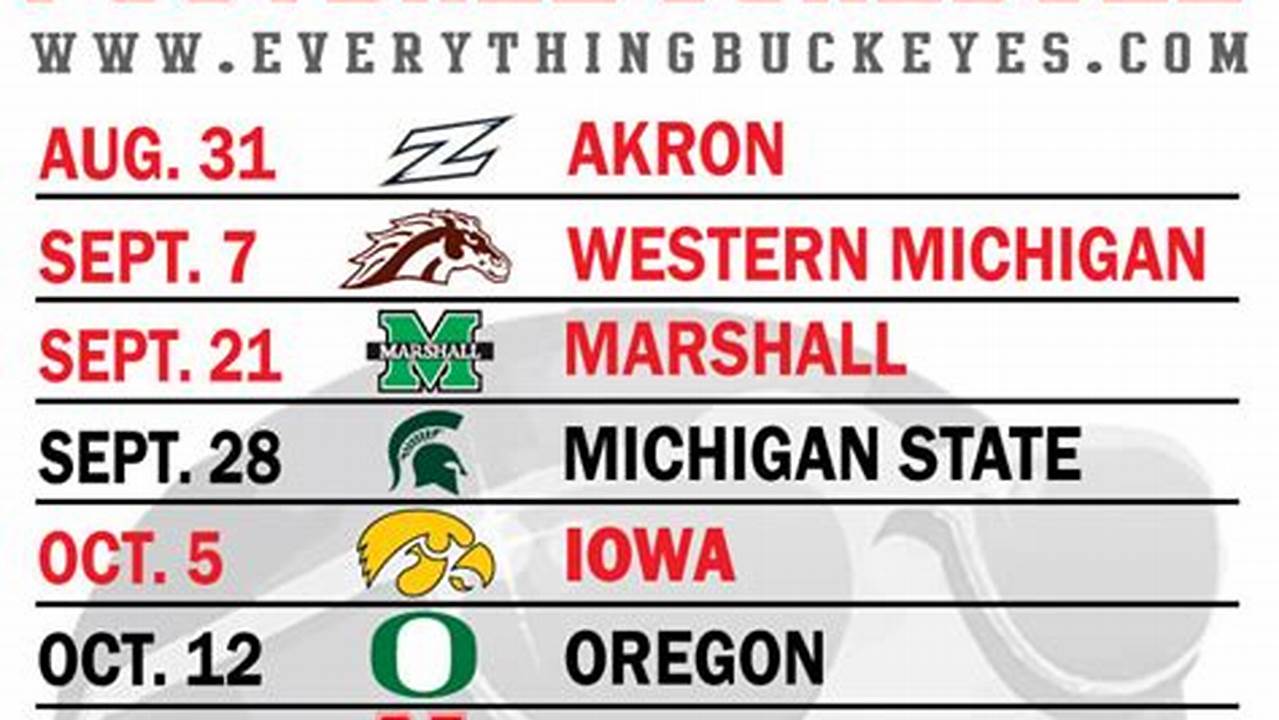 Printable Osu Football Schedule 2024