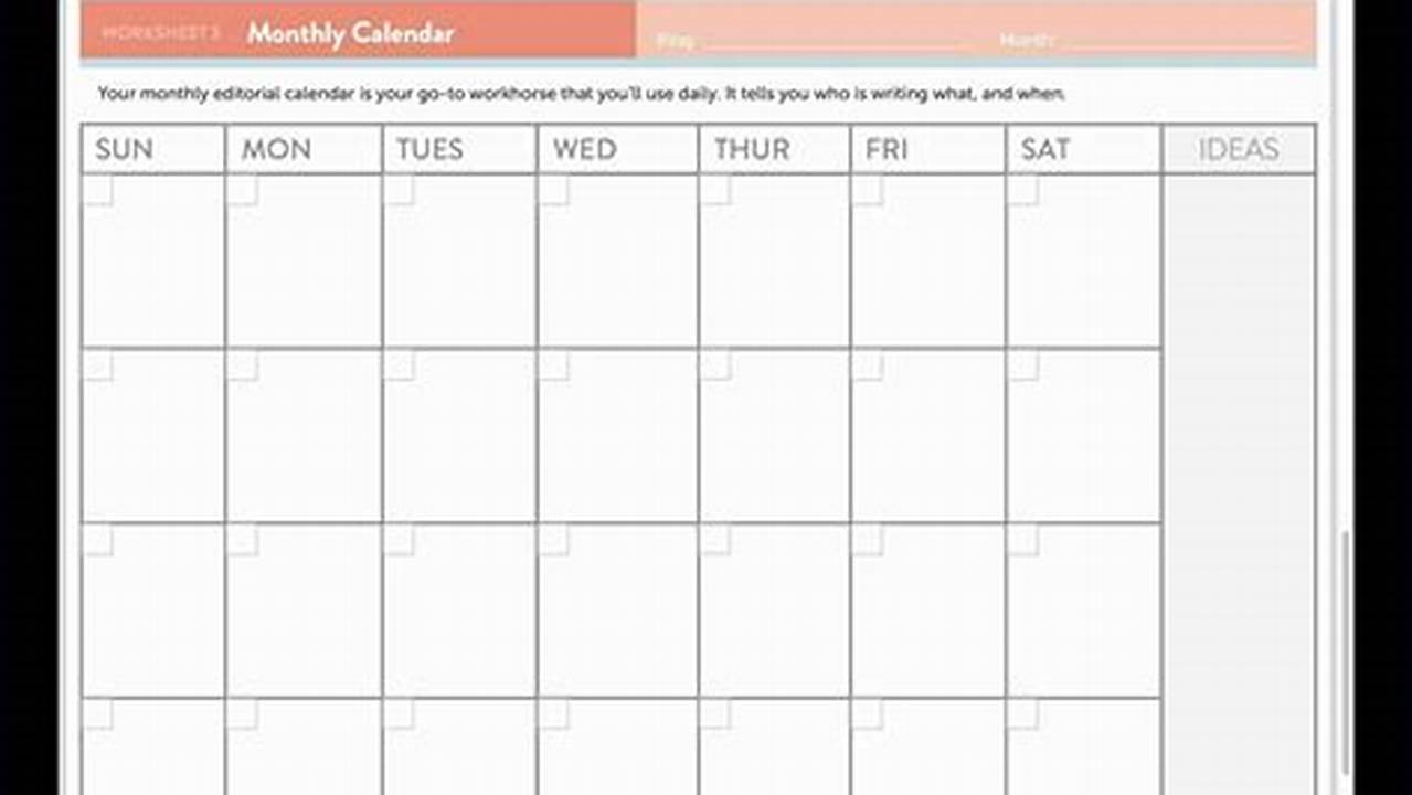 Printable Scheduling Calendar