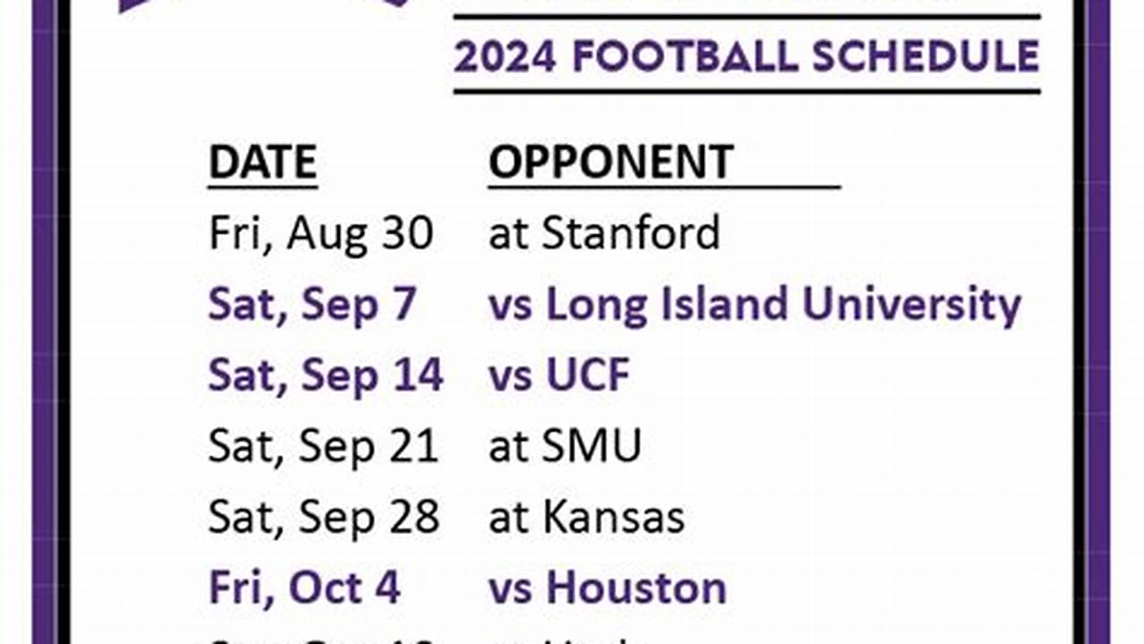 Printable Tcu Football Schedule 2024 2024au