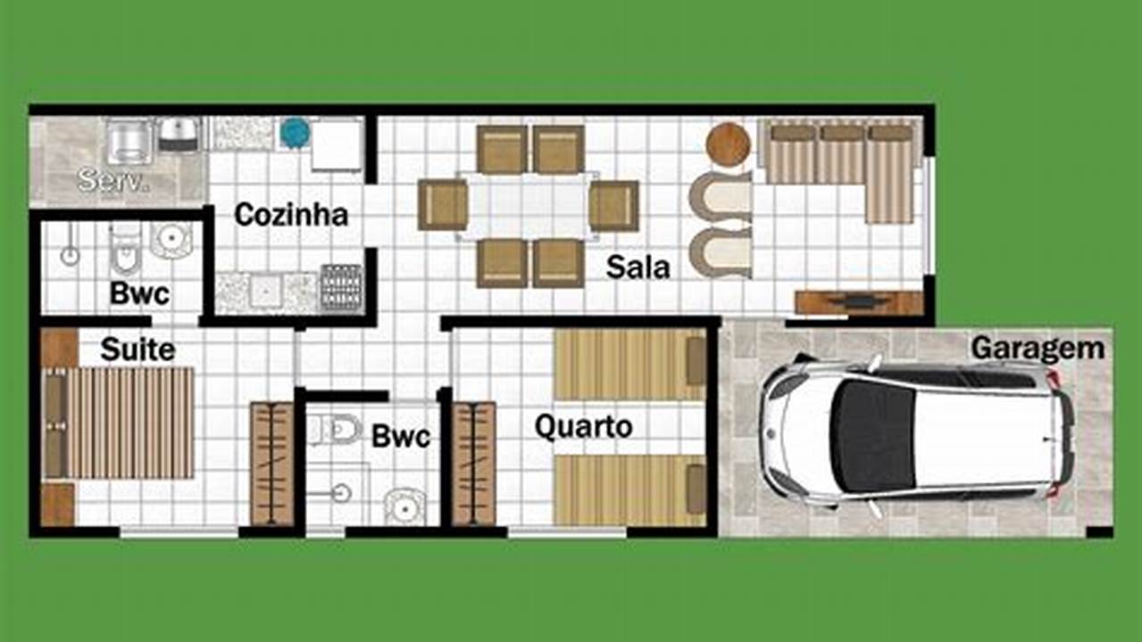 Problemas Relacionados às Plantas De Casas Com 2 Quartos 6x20 E Soluções, Plantas