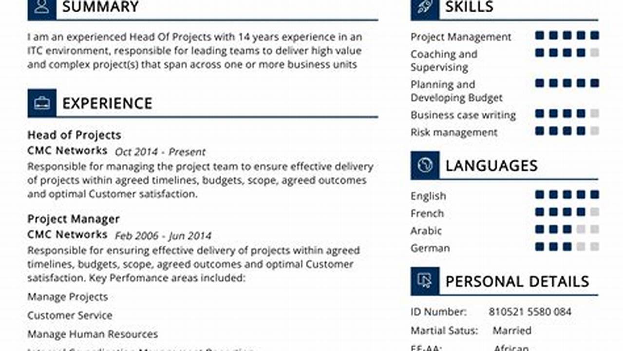 Project Manager Resume 2024