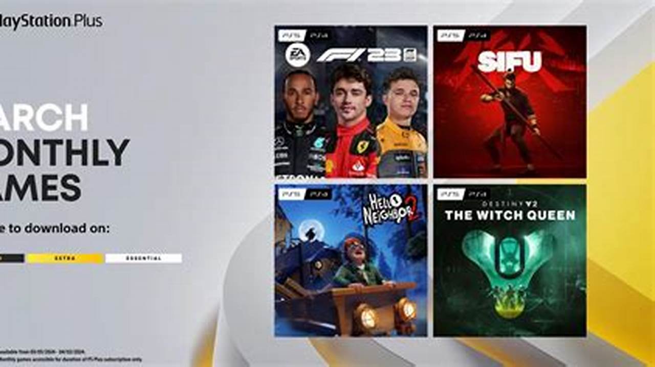 Ps Plus’ Monthly Lineup Of Games For March 2024, Which Includes Titles Such As Ea Sports F1 23, Has Now Been., 2024