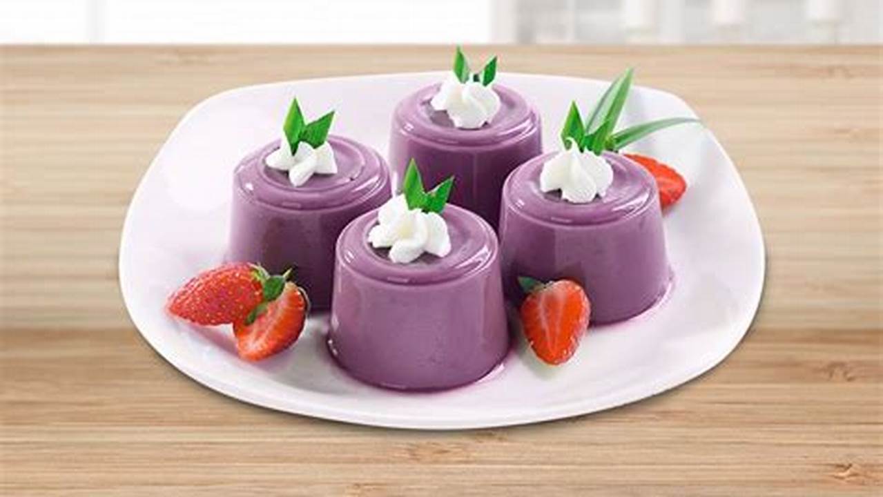 Puding Puyo Nutrijel Dapat Disajikan Dengan Berbagai Topping, Seperti Buah-buahan, Saus Vla, Atau Whipped Cream., Resep6-10k