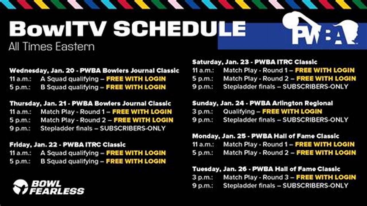 Pwba 2024 Schedule