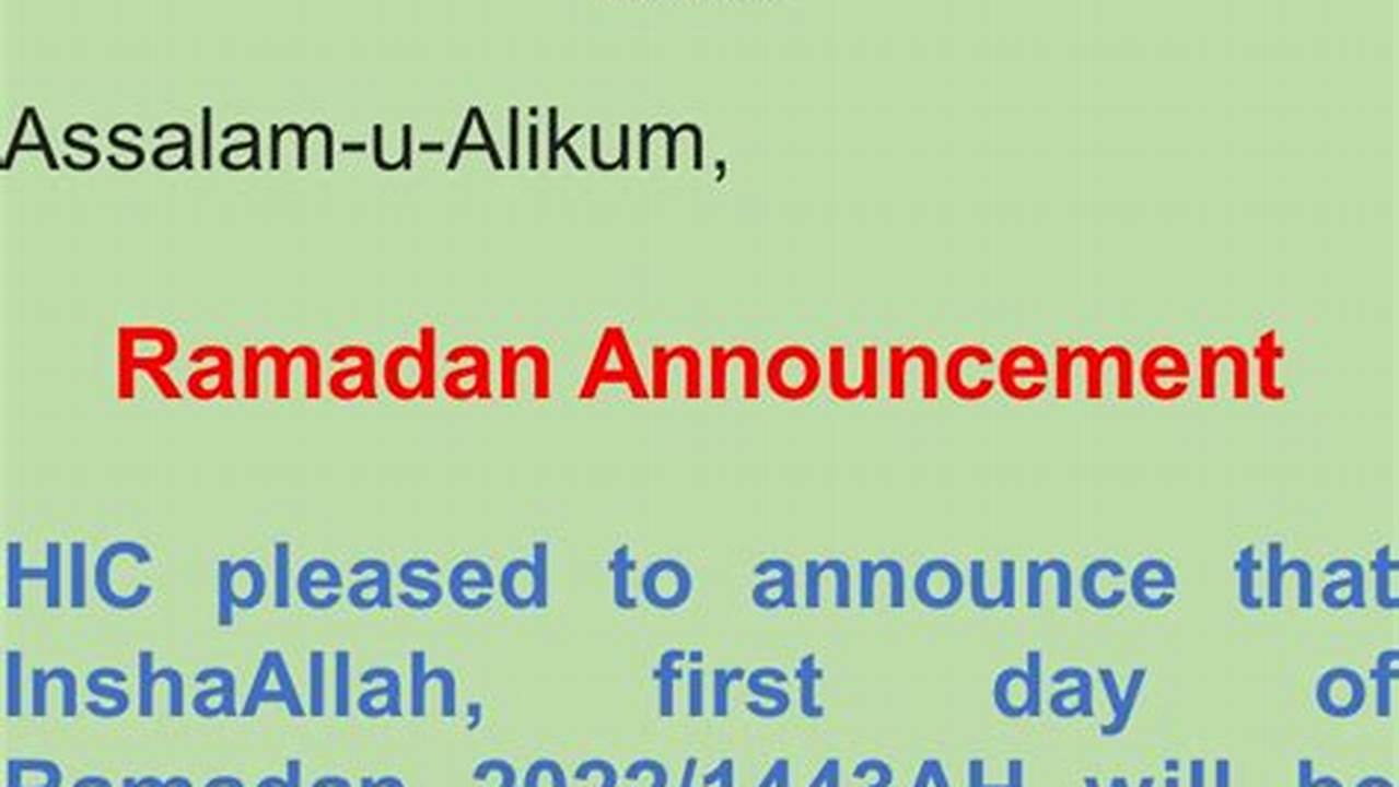 Ramadan 2024 Uae Announcement