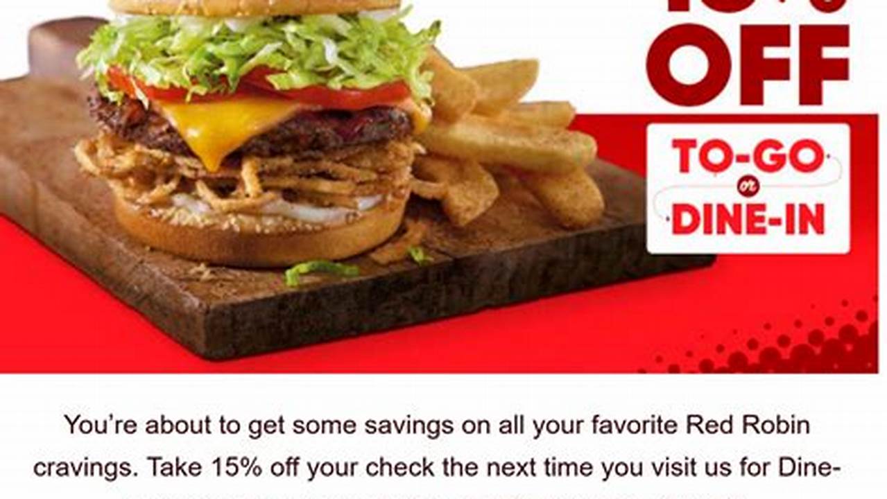 Red Robin Coupon Codes 2024