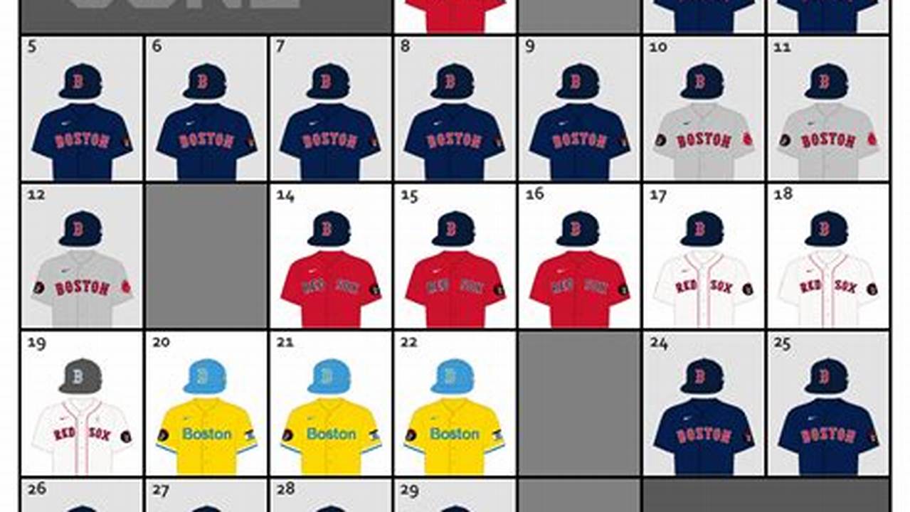 Red Sox Uniform Schedule 2024