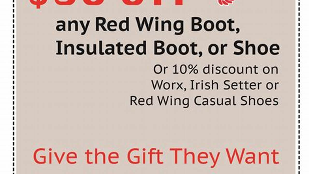 Red Wing Coupon 2024